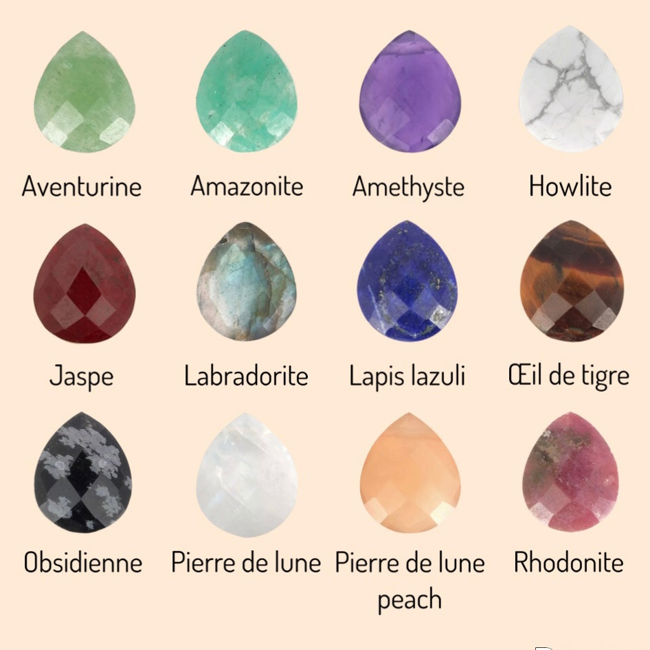 Collier Amanda - pierre naturelle au choix